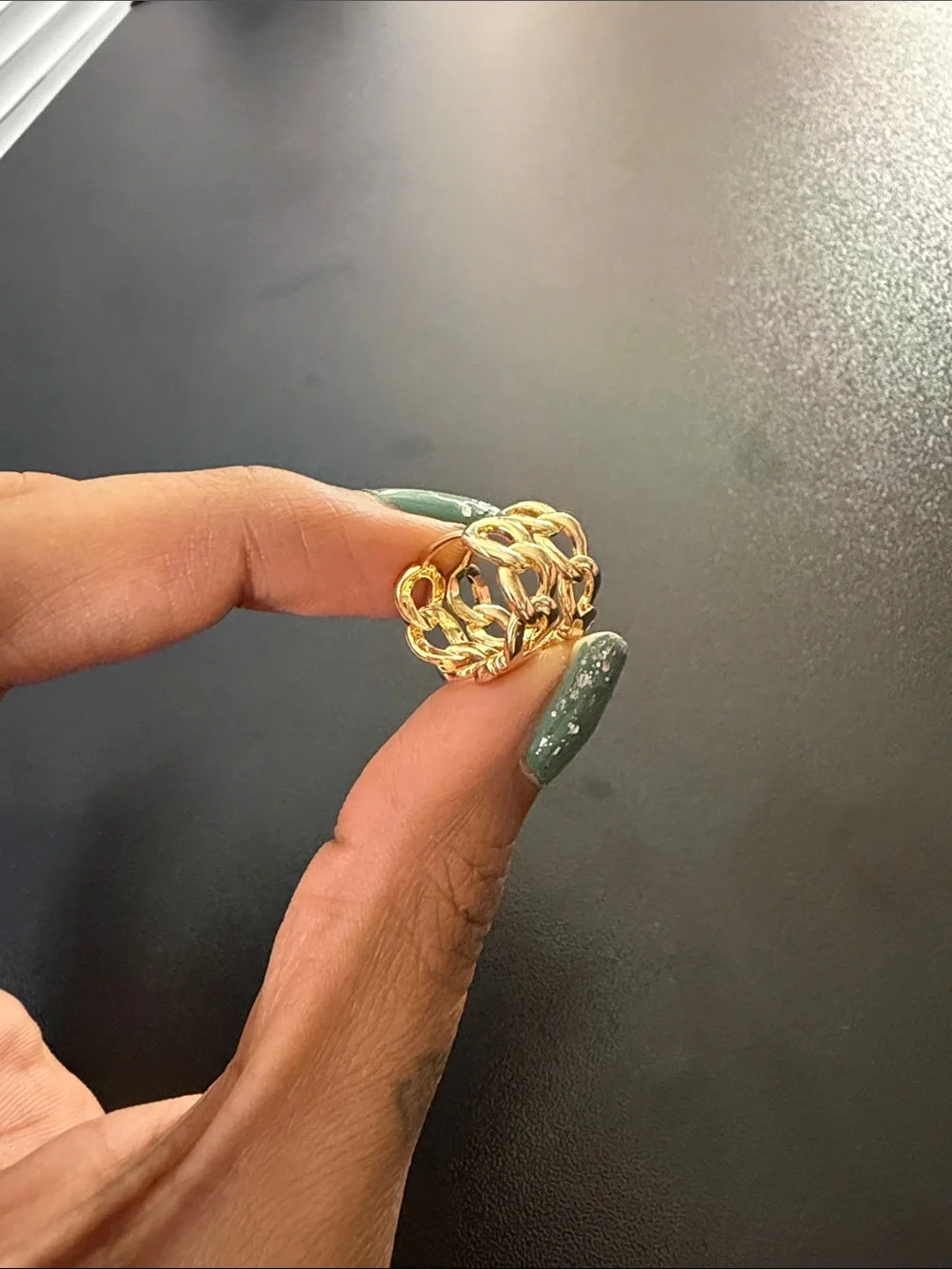 Gold Chain-Link Hoop Earrings - Women Jewelry